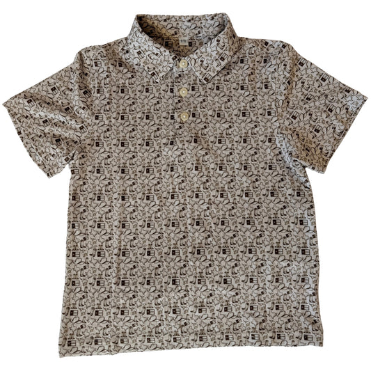 Boys Brown Wild West Performance Polo