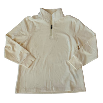 Boys Quarter Zip Cream Pullover