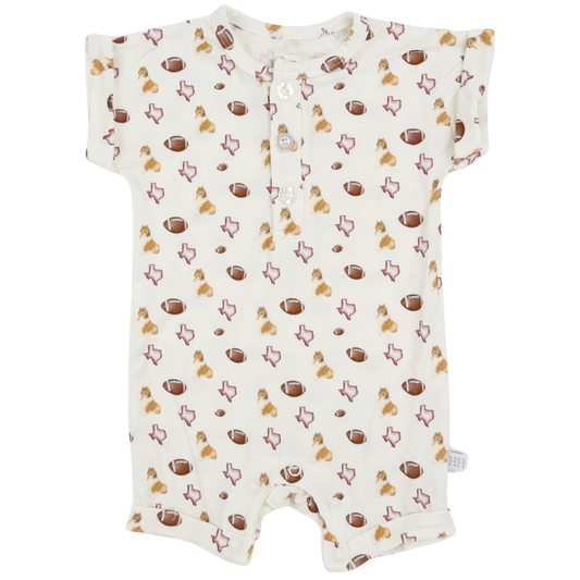 Boys Collie Button Romper