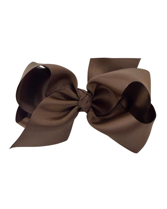 King Classic Grosgrain Hair Bow (Knot Wrap) - Coffee